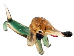 Murano Glass Dog Sculpture - 1001325