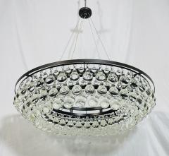 Murano Glass Drop Chandelier with Blackened Metal Frame Made in Italy - 4220351