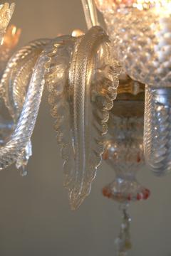 Murano Glass Eight Arm Chandelier with Floral Motifs 1960s - 4510465