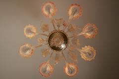 Murano Glass Eight Arm Chandelier with Floral Motifs 1960s - 4510468