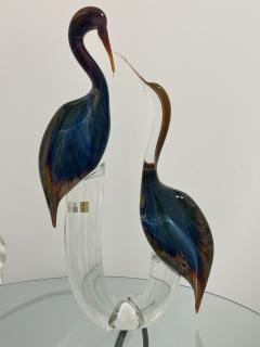 Murano Glass Herons by Zanetti - 4094447