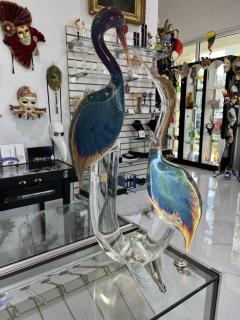 Murano Glass Herons by Zanetti - 4094453
