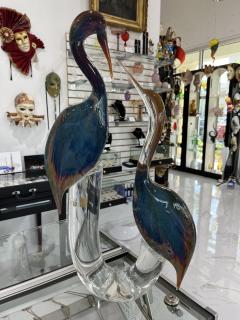 Murano Glass Herons by Zanetti - 4094454