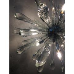 Murano Glass Ice Clear Sputnik Italian Chandelier - 4303455