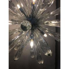 Murano Glass Ice Clear Sputnik Italian Chandelier - 4303456