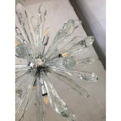 Murano Glass Ice Clear Sputnik Italian Chandelier - 4303467
