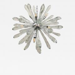 Murano Glass Ice Clear Sputnik Italian Chandelier - 4306154