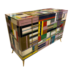 Murano Glass Mosaic Chest of Drawers - 3956502