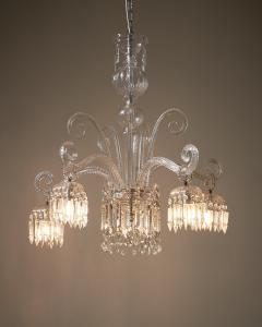 Murano Glass Octopus Five Light Chandelier 1930s - 4510526