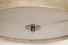 Murano Glass Patinated Brass Drum Chandelier - 1055796