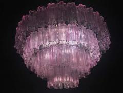 Murano Glass Pink Amethyst Tronchi Chandelier 1970 - 1764732