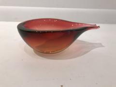 Murano Glass Red Pear Shaped Bowl - 1127370