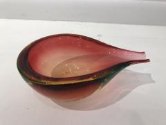 Murano Glass Red Pear Shaped Bowl - 1127379