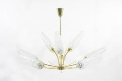 Murano Glass Shades Brass Chandelier - 398625