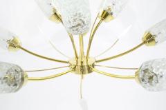 Murano Glass Shades Brass Chandelier - 398627