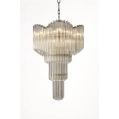 Murano Glass Sputnik Quadriedro Spyral Italian Chandelier in Dec Style - 4492987