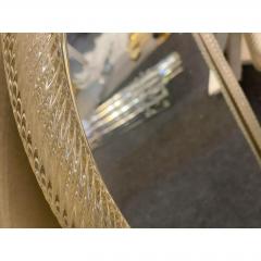 Murano Glass Wall Mirror With Torciglione Torchon Detailing Barovier Inspired - 4567250