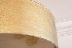 Murano Glass and Patinated Brass Drum Chandelier - 4688108