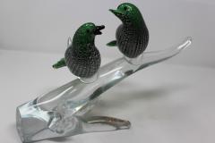 Murano Luxury Glass Two Birds on a Branch  - 660254