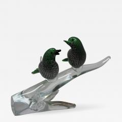 Murano Luxury Glass Two Birds on a Branch  - 662129