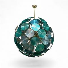 Murano Metallic Blue Disc Sputnik Lamp - 4224694