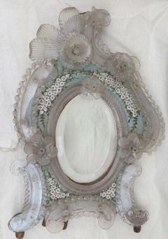Murano Mirror Decorated with Micro Mosaic Flowers - 2505145