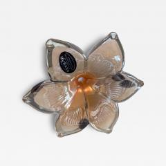 Murano Orange with Black incluisions Handblown Flower - 4361345