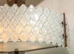 Murano Pearlized White or Frosted Glass and Bronze Round Chandelier Italy 2020 - 1462746