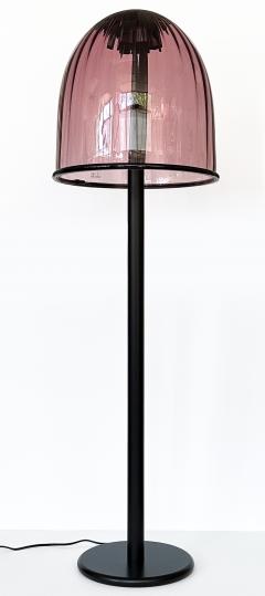 Murano Purple Glass Dome Floor Lamp by Watt Volt - 3119456