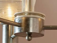 Murano Rationalist Chandelier with Filigrana and Lattimo Glass Italy 1930s - 3469473
