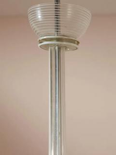Murano Rationalist Chandelier with Filigrana and Lattimo Glass Italy 1930s - 3469477