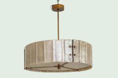 Murano Scavo Glass and Bronzed Structure Drum Chandelier - 4577198