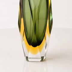 Murano Sommerso Faceted Glass Vase Italy 1960s  - 4704994