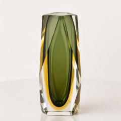Murano Sommerso Faceted Glass Vase Italy 1960s  - 4704998