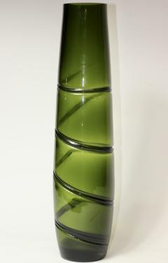Murano Swirl Hand Blown Glass Vase 1970 Italy - 2127475