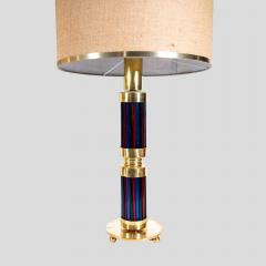 Murano glass and brass table lamps with Gucci inspired shades - 4687258