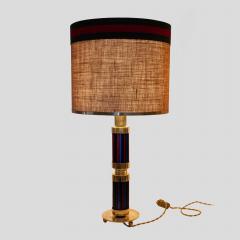 Murano glass and brass table lamps with Gucci inspired shades - 4687259