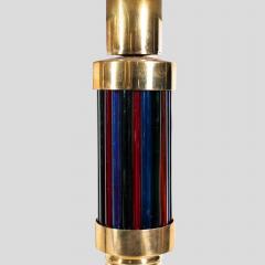 Murano glass and brass table lamps with Gucci inspired shades - 4687260