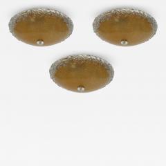 Murano glass flush mount ceiling light Italy circa 1960s - 4802331
