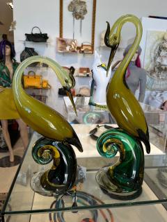 Murano glass herons by Salviati - 2837533