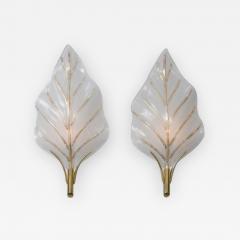 Murano glass leaf wall lights - 1203825