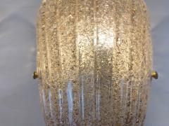 Murano glass wall sconce smokey brown grained half cup - 4534548
