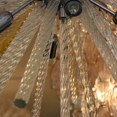 Murano twisted clear Glass Sputnik ceiling light - 4102243