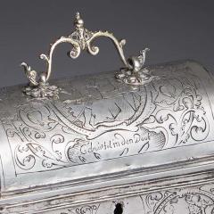 Museum Grade Mid 17th Century Dutch Engraved Silver Wedding Coffin or knottekist - 3231683