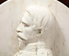 Museum Quality French White Marble Roundel Relief of Emperor Napoleon III 1860 - 2137735