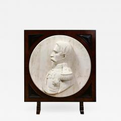 Museum Quality French White Marble Roundel Relief of Emperor Napoleon III 1860 - 2139220