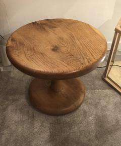 Mushroom shaped 50s rare oak coffee table - 1175044