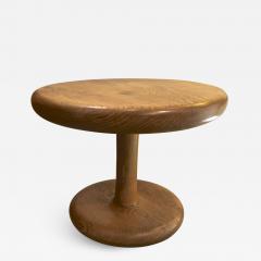 Mushroom shaped 50s rare oak coffee table - 1175202