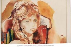 Myra Sides Copus Myra Sides Copus Original Watercolor Painting Portrait of a Girl - 2987001