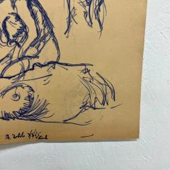 Myrna M Nobile Myrna Nobile Nude Art Drawing 2 on Paper 3 5 65 signed - 2705905